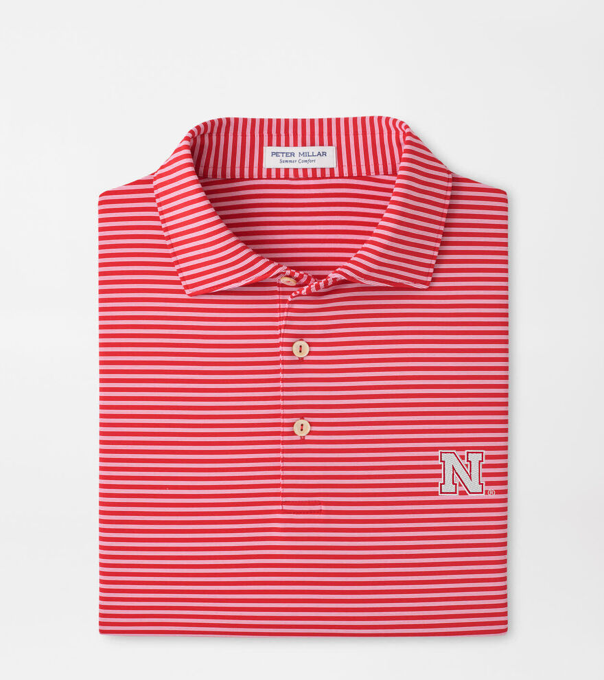 Nebraska Tiebreaker Performance Jersey Stripe Polo