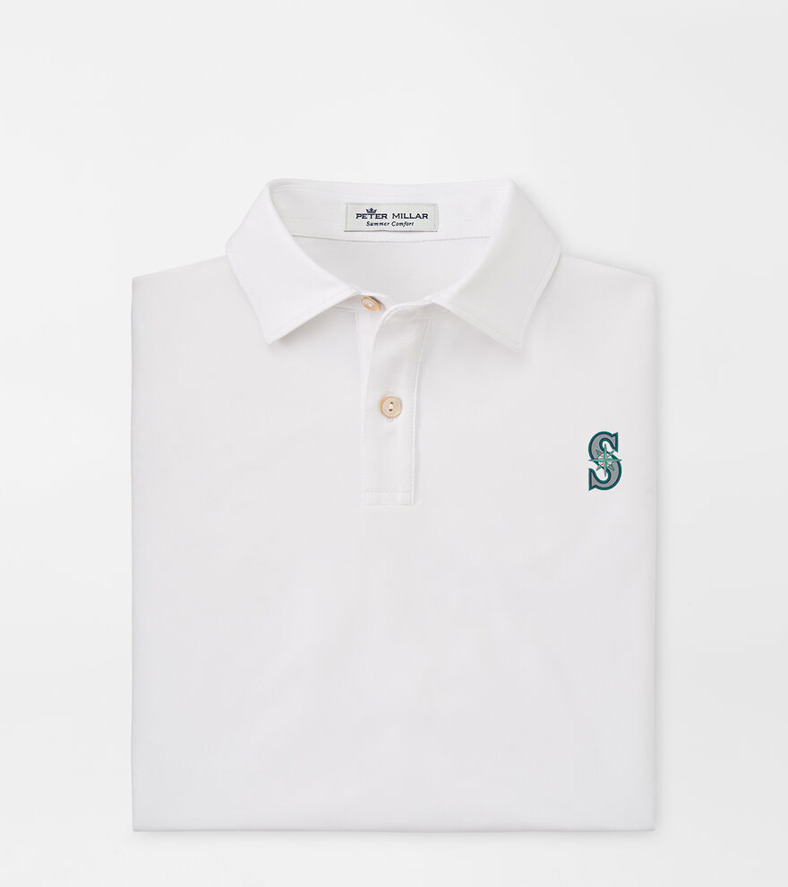 Seattle Mariners Solid Youth Performance Jersey Polo image number 1