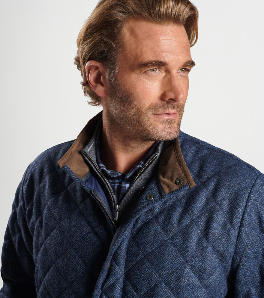 Suffolk Quilted Wool Travel Coat | Men's Jackets & Coats | Peter Millar