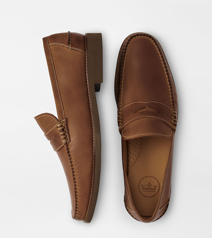 Handsewn Leather Penny Loafer | Men's Shoes | Peter Millar