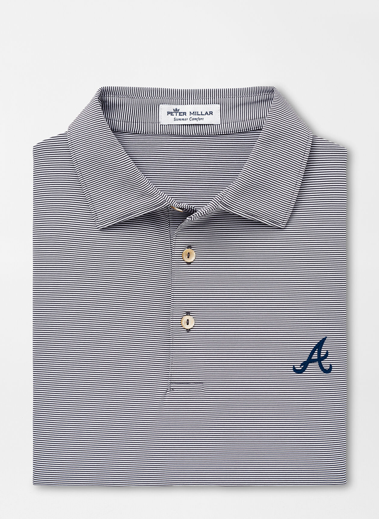 Atlanta Braves Jubilee Stripe Performance Polo Peter Millar