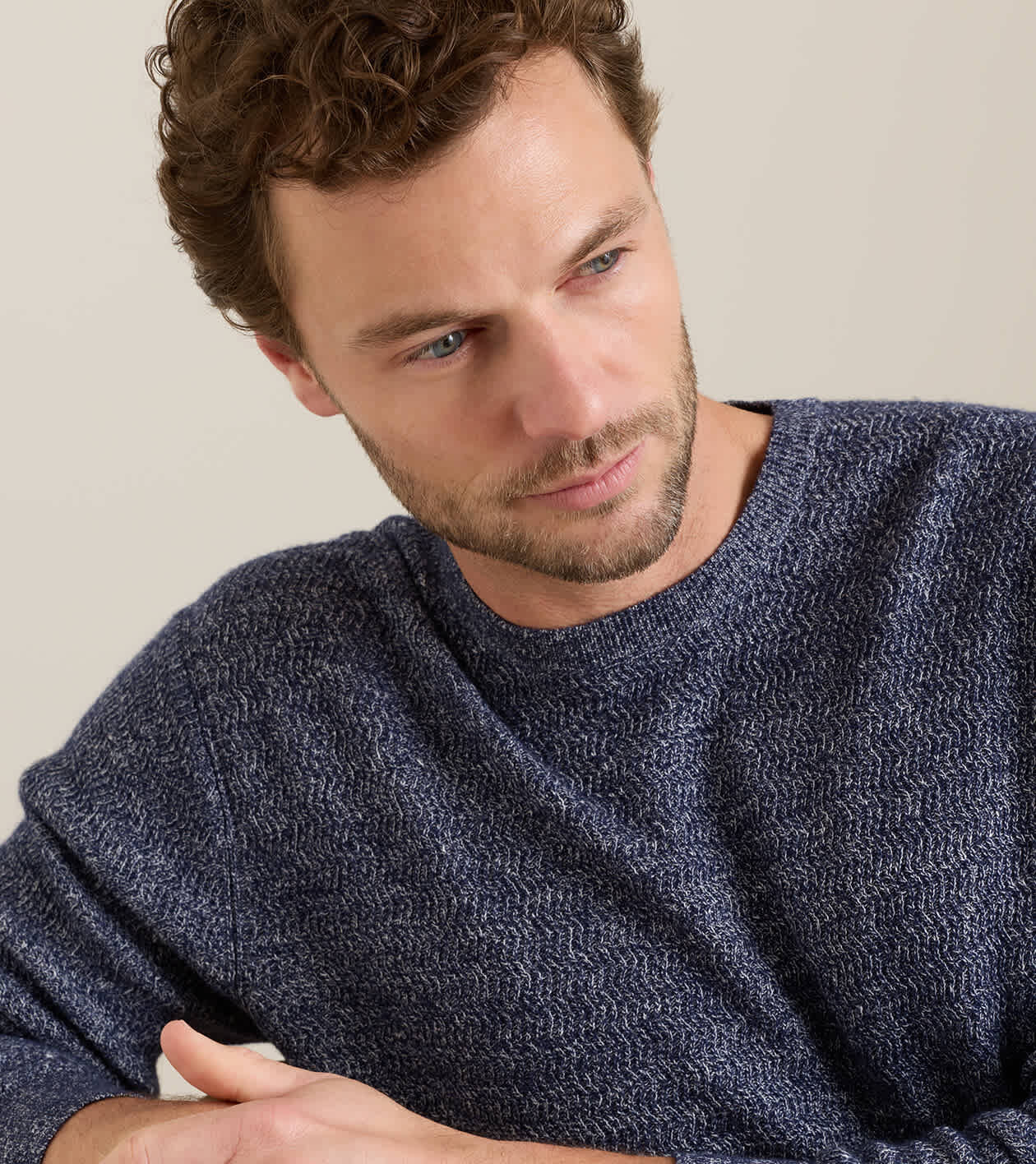 Crosswinds Textured Crewneck Sweater | Men's Sweaters | Peter Millar