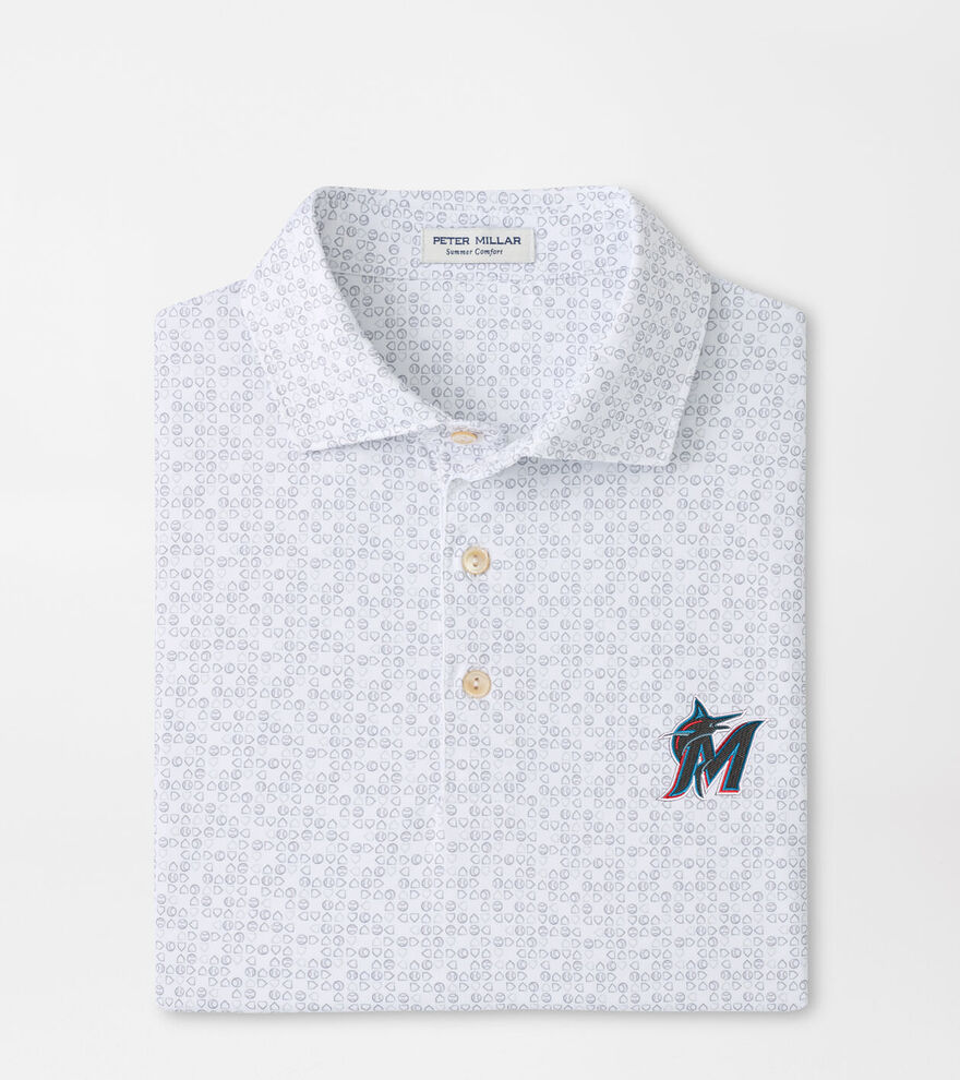 Miami Marlins Bases Loaded Performance Jersey Polo image number 1