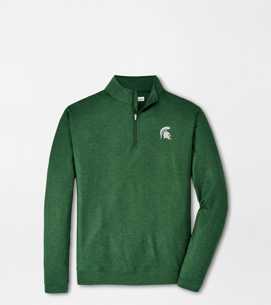 Michigan State Spartan Perth Stitch Performance Quarter-Zip image number 1