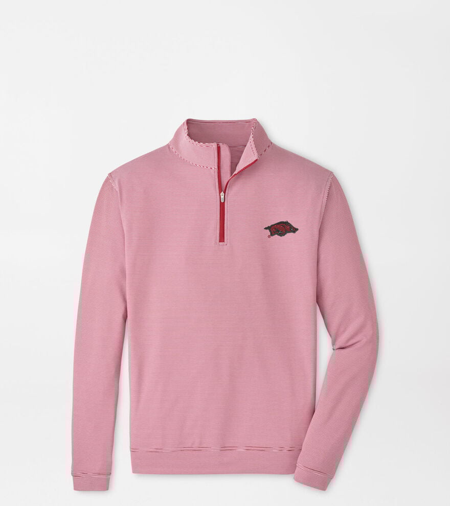 Arkansas Perth Sugar Stripe Performance Quarter-Zip image number 1