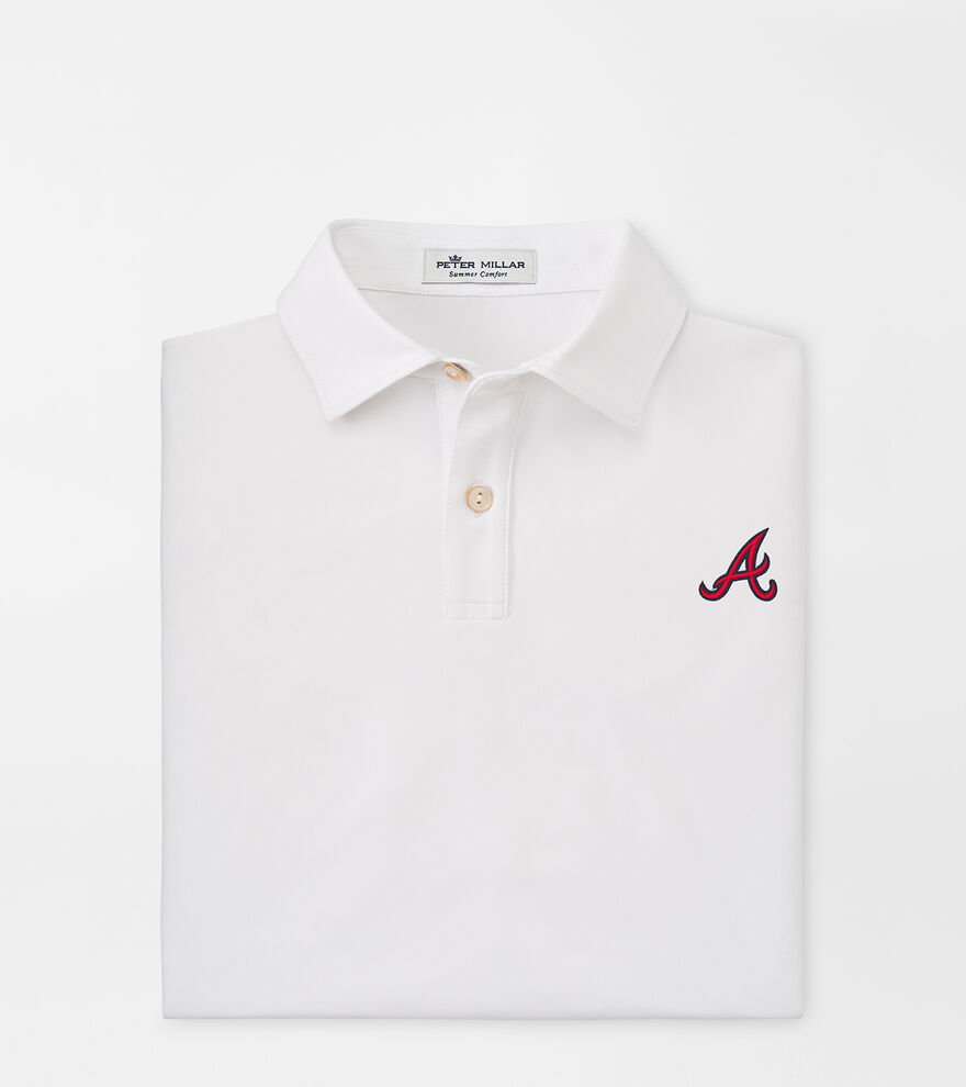 Atlanta Braves Solid Youth Performance Jersey Polo image number 1