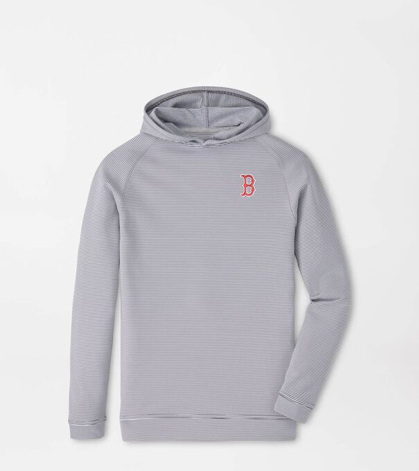 Boston Red Sox Pine Youth Sugar Stripe Performance Hoodie