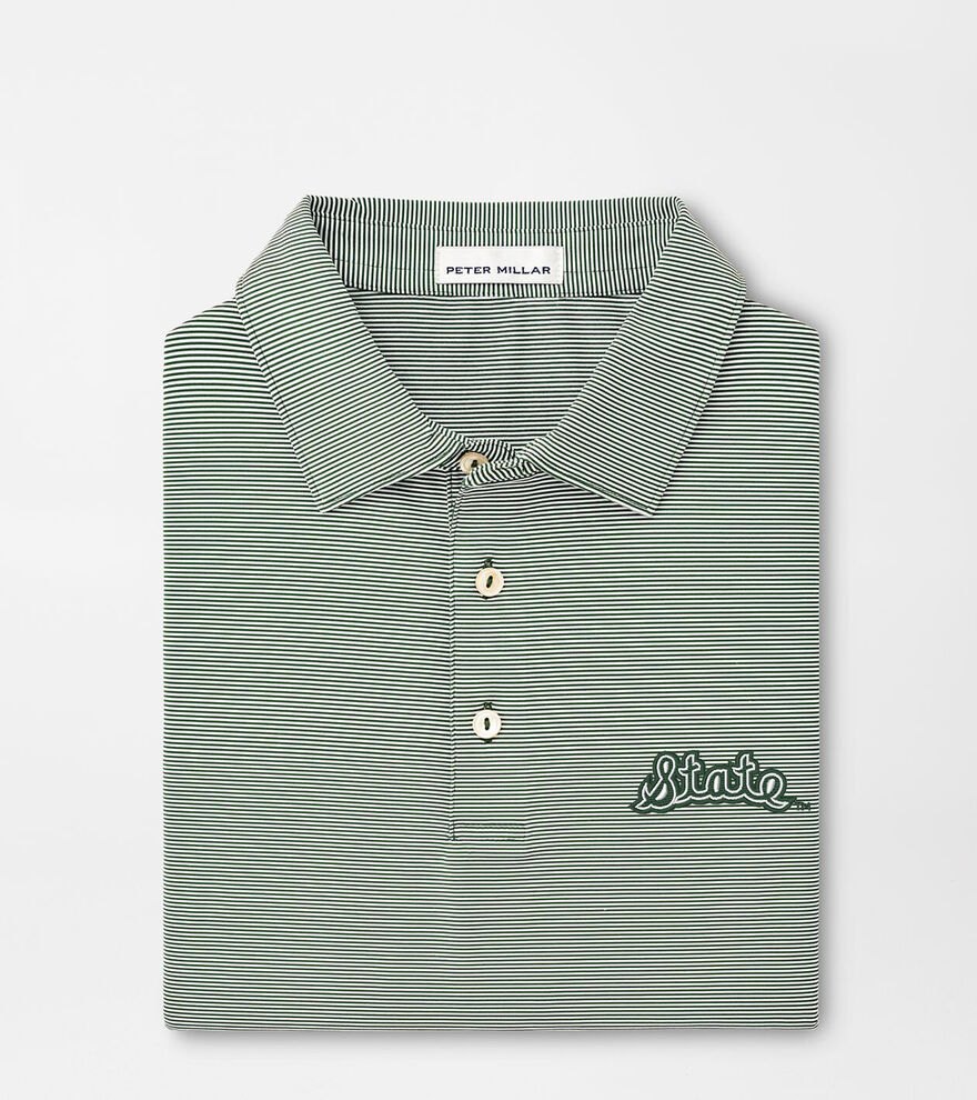 Michigan State Vault Jubilee Stripe Performance Polo image number 1