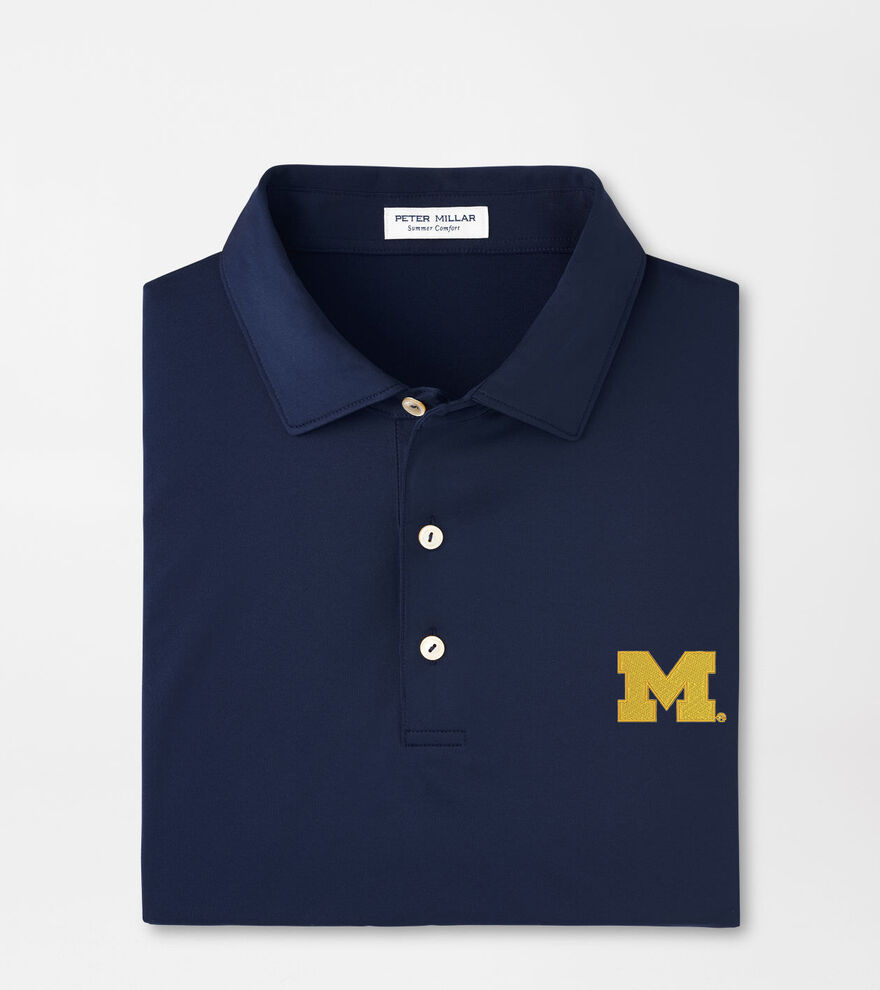 Michigan Solid Performance Jersey Polo image number 2