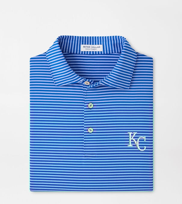 Kansas City Royals Tiebreaker Performance Jersey Stripe Polo