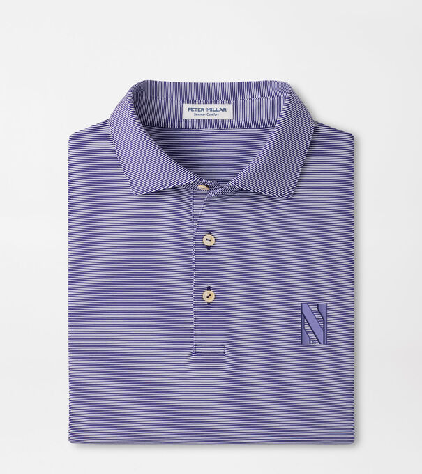 Northwestern Jubilee Stripe Performance Polo