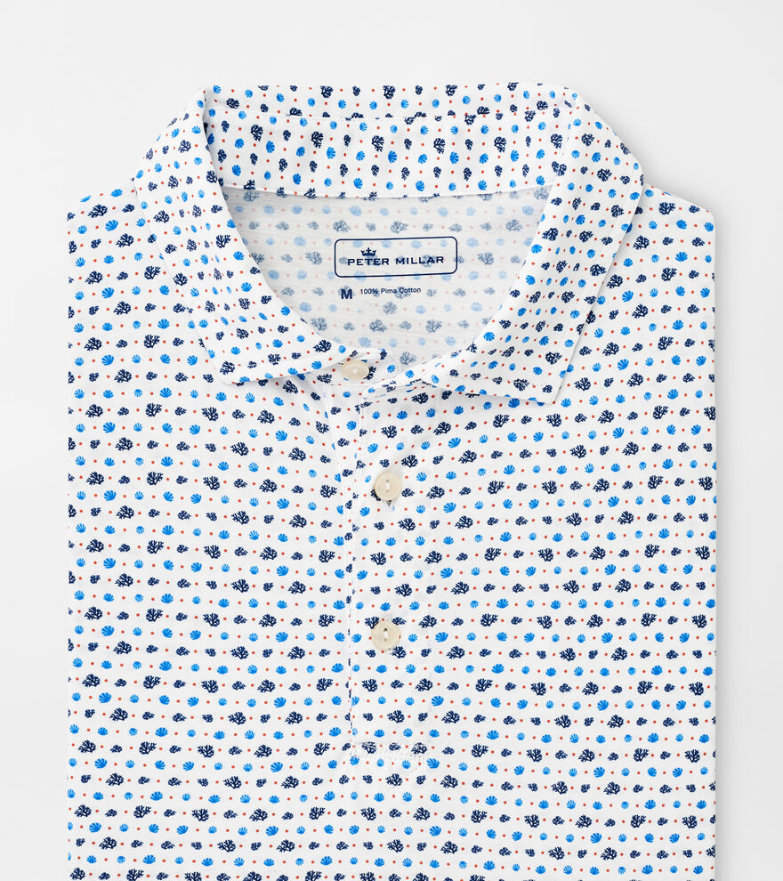 Coral Blues Aqua Cotton Polo image number 1