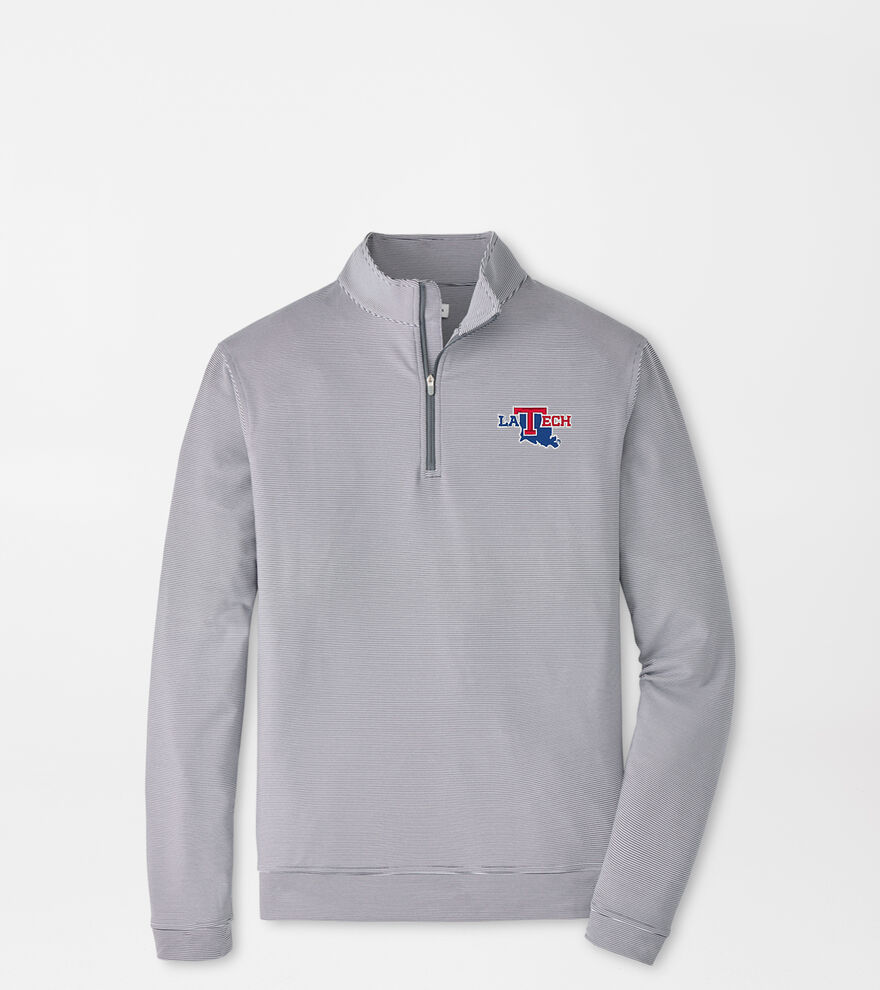 Louisiana Tech Perth Sugar Stripe Performance Quarter-Zip image number 1