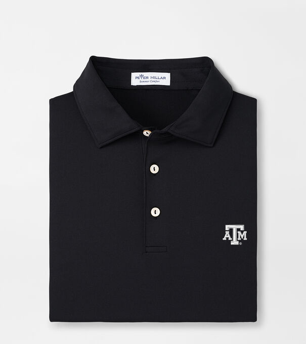 Texas A&M Solid Performance Jersey Polo (Sean Self Collar)