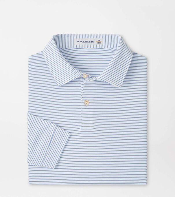 Featherweight Stripe Long-Sleeve Performance Polo