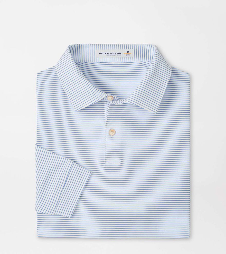 Featherweight Stripe Long-Sleeve Performance Polo
