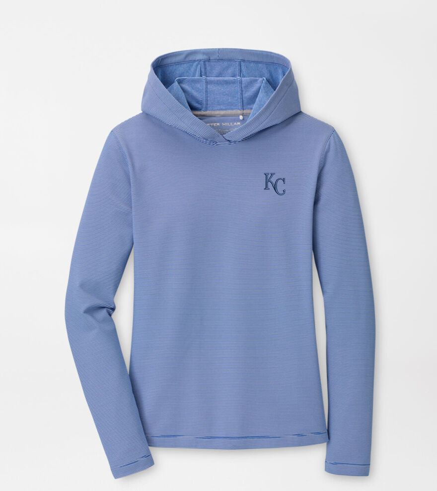 Kansas City Royals Women's Pine Sugar Stripe Performance Hoodie image number 1
