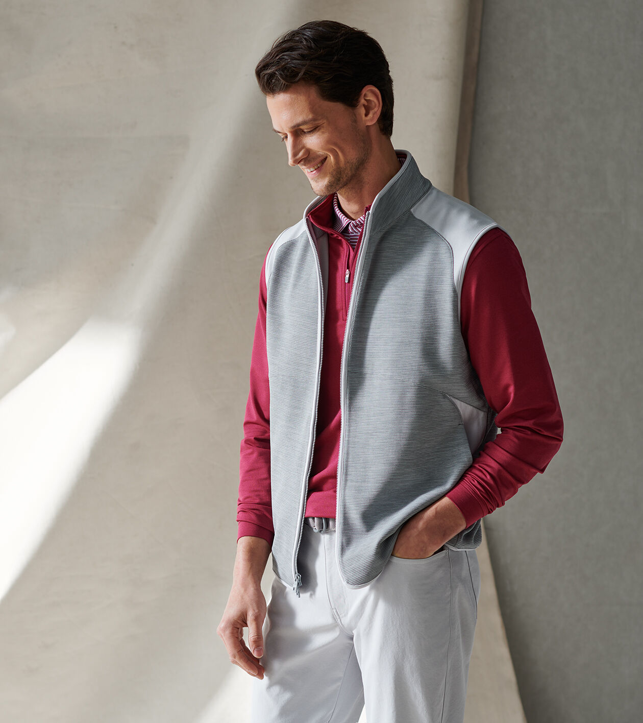 Vista Hybrid Full-Zip Vest | Men's Vests | Peter Millar