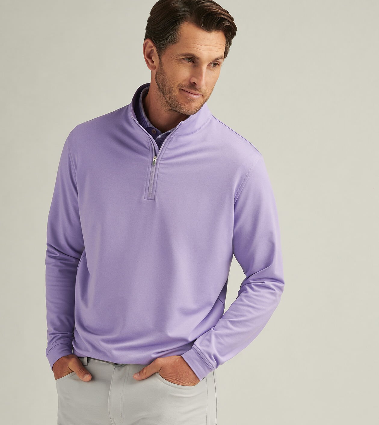 Perth Mélange Performance Quarter-Zip | Men's Pullovers