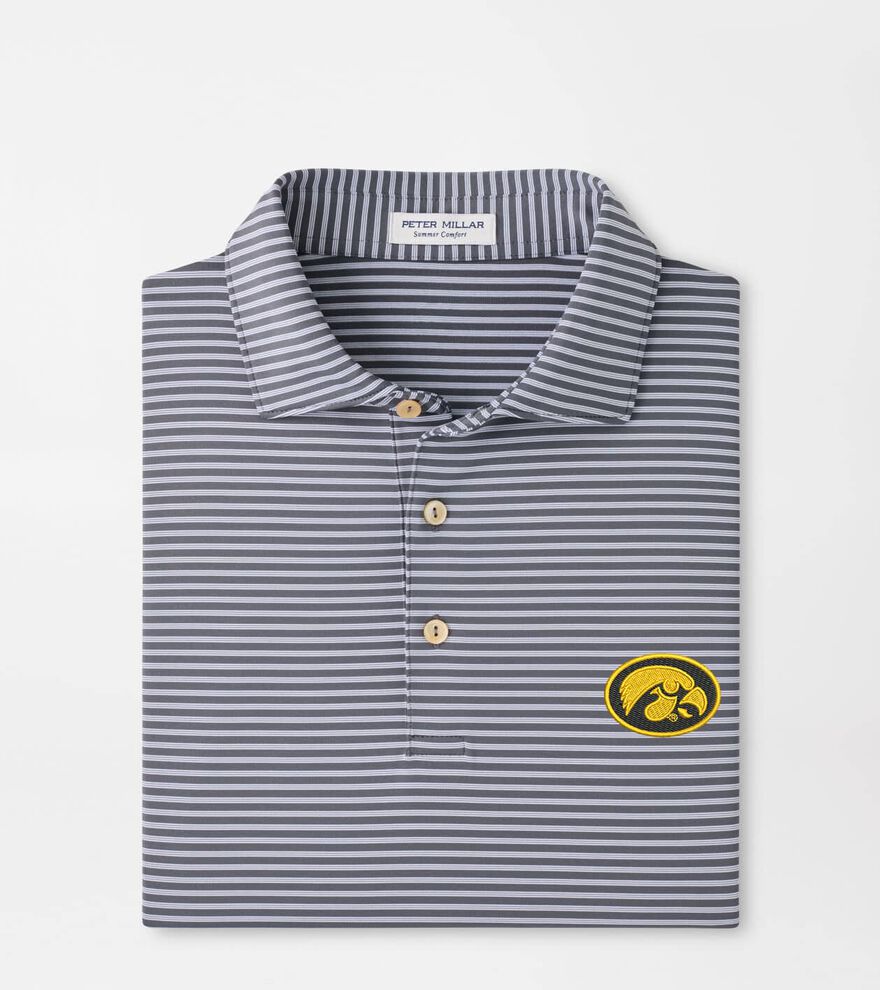 Iowa Tiebreaker Performance Jersey Stripe Polo