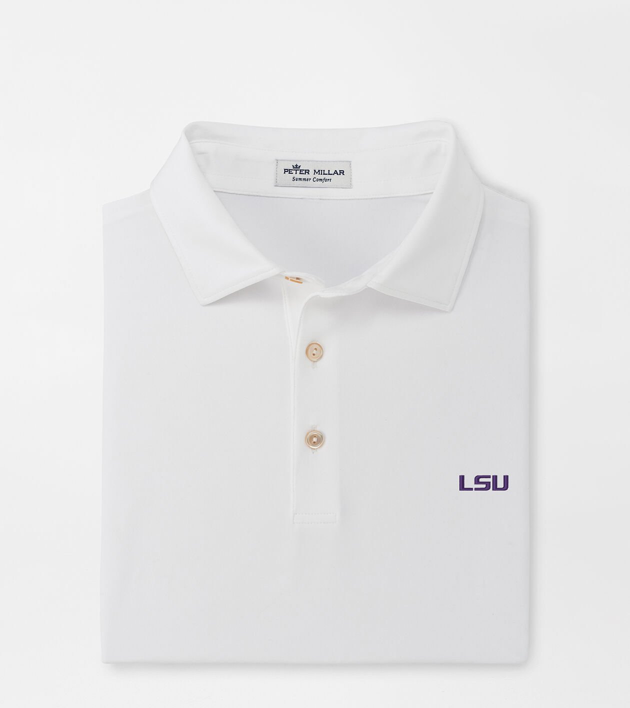 LSU Solid Performance Jersey Polo Men s Collegiate Apparel Peter Millar