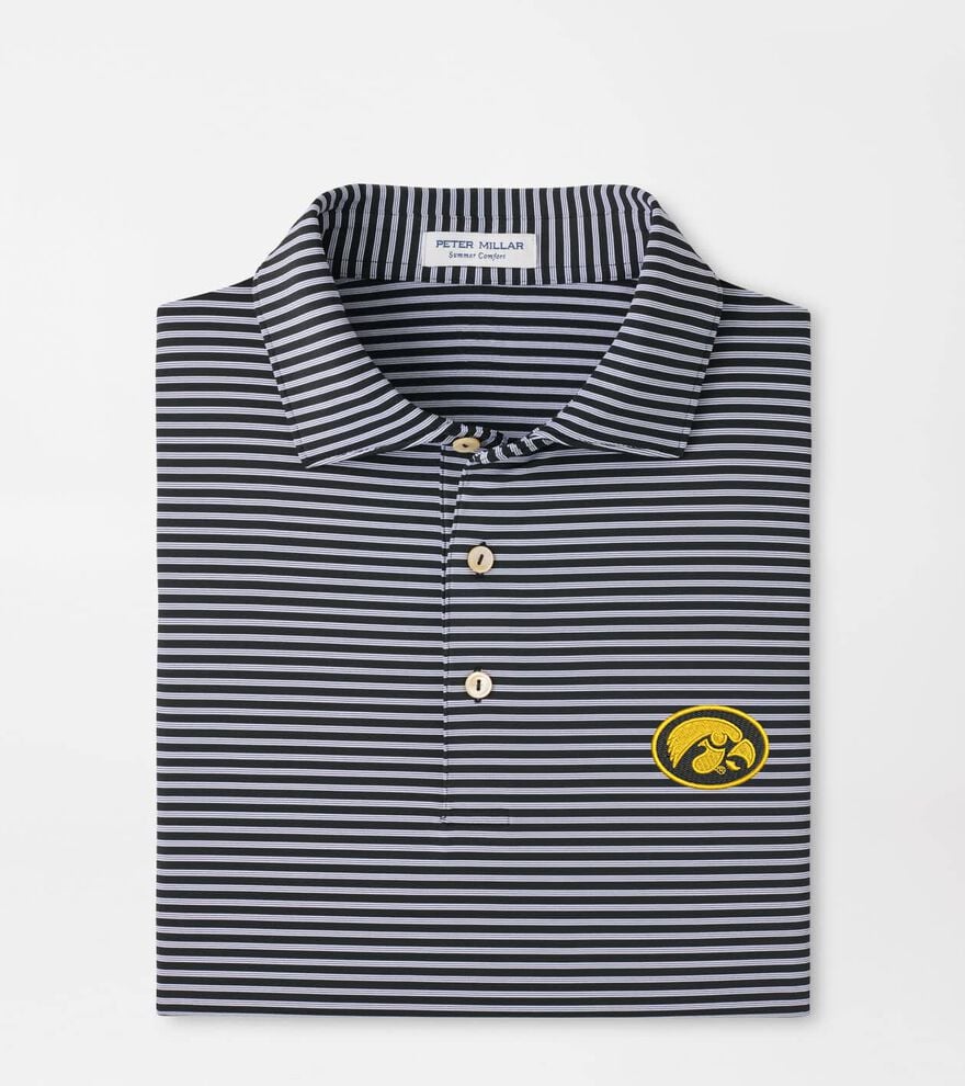 Iowa Tiebreaker Performance Jersey Stripe Polo