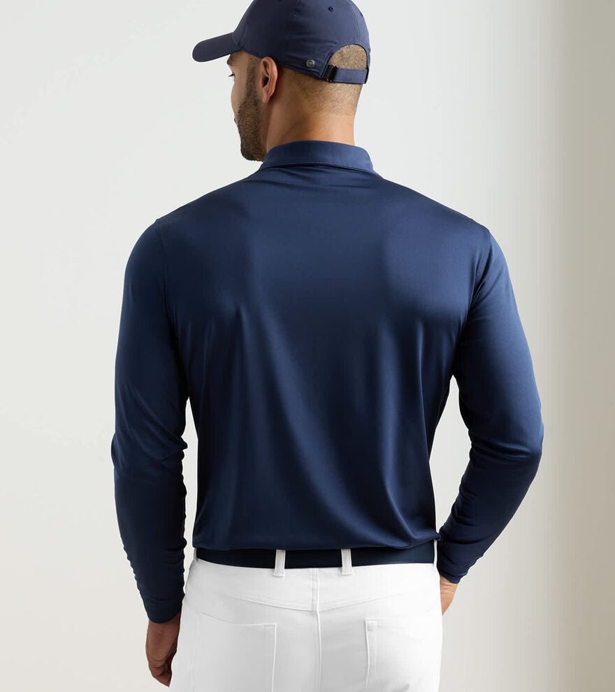 Solid Stretch Jersey Long Sleeve Polo image number 3