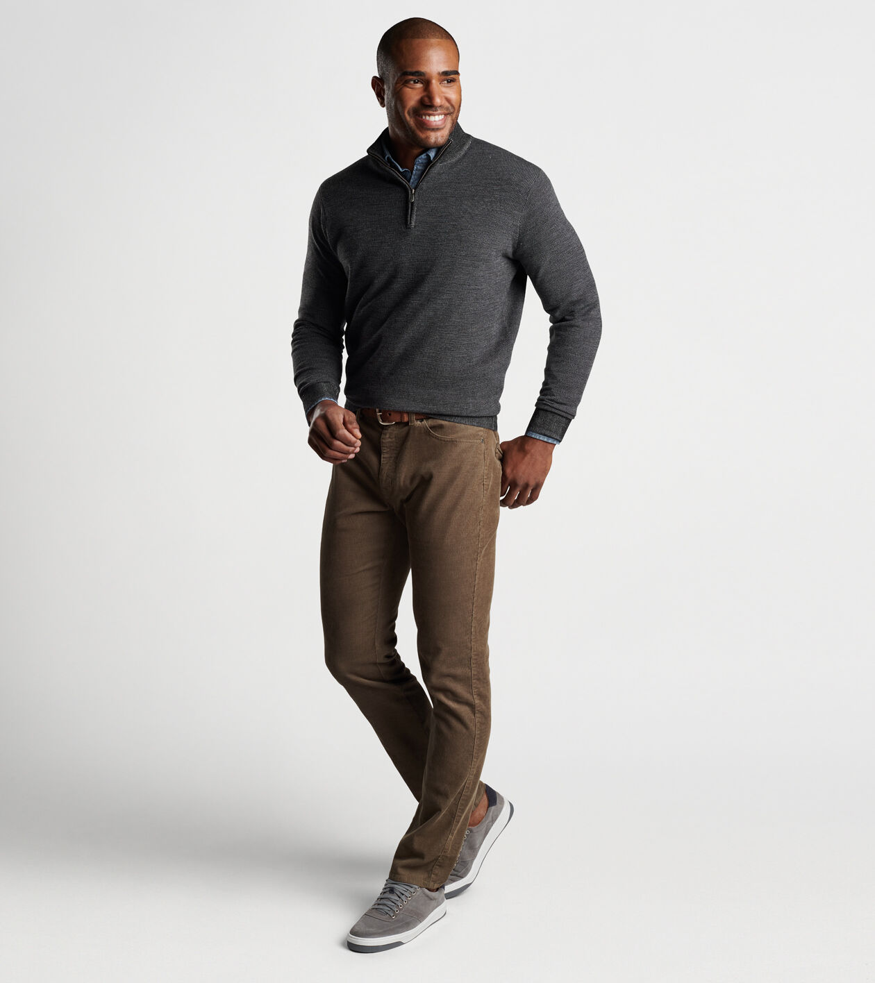 Business casual zip top up sweater