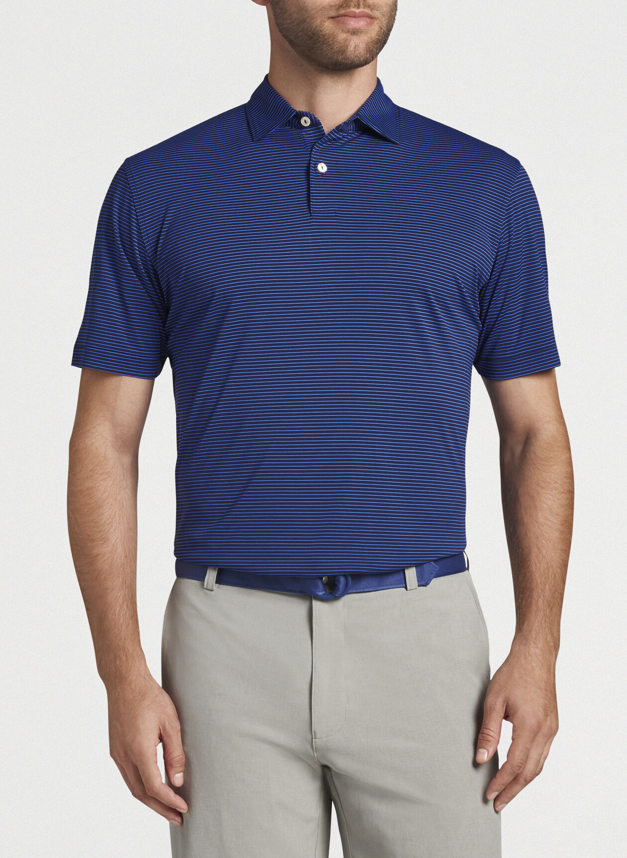 Featherweight Mélange Stripe Polo | Men 