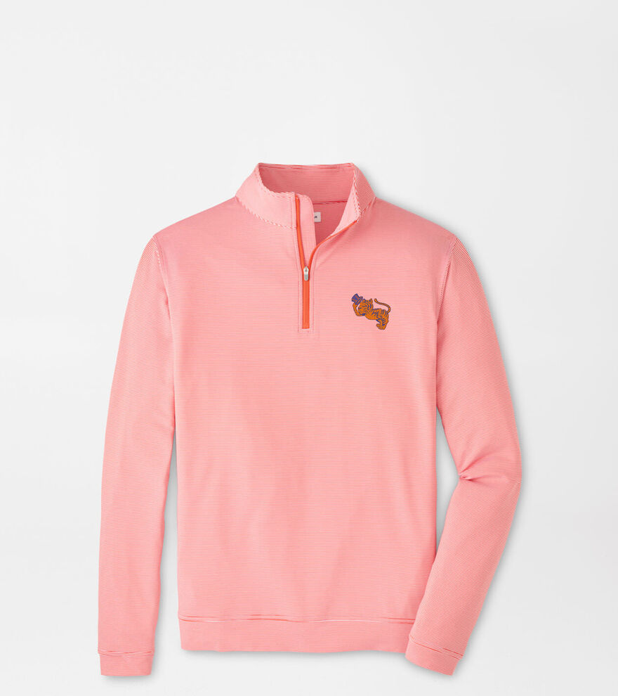 Clemson Vault Perth Sugar Stripe Performance Quarter-Zip image number 1