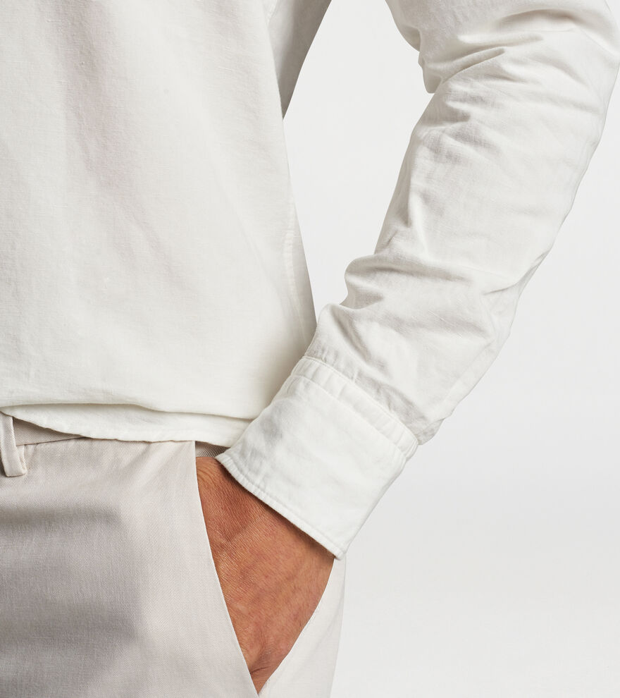 Teo Cotton Linen Blend Sport Shirt image number 4
