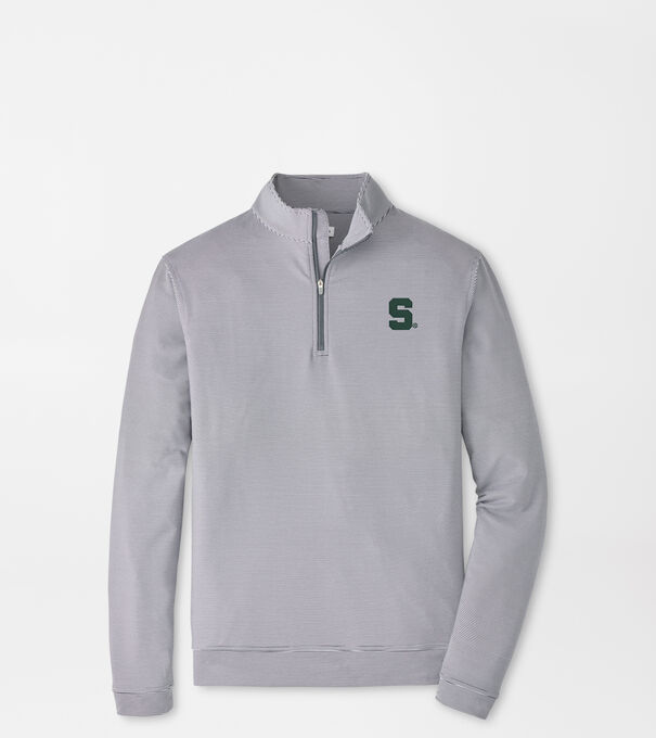 Michigan State Perth Sugar Stripe Performance Quarter-Zip