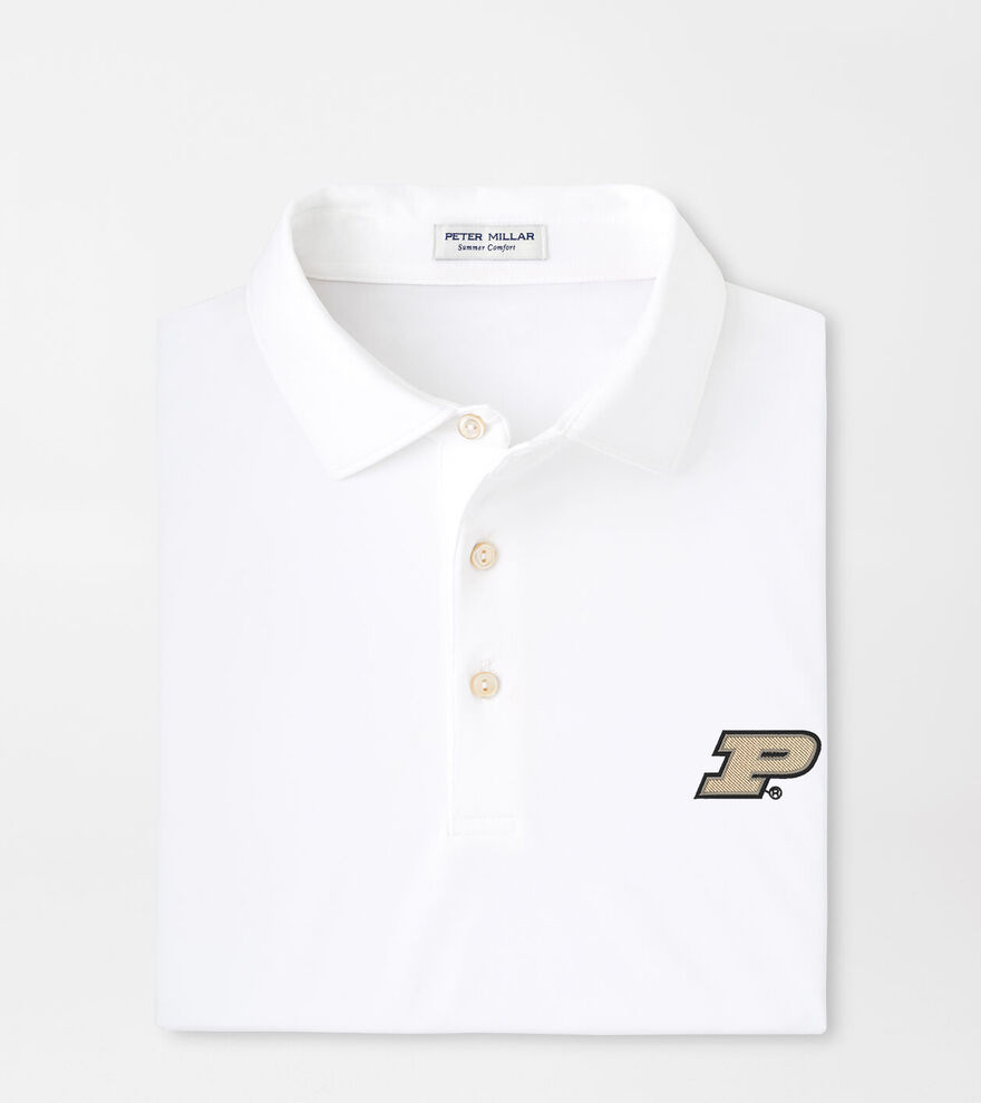 Purdue Solid Performance Jersey Polo image number 1