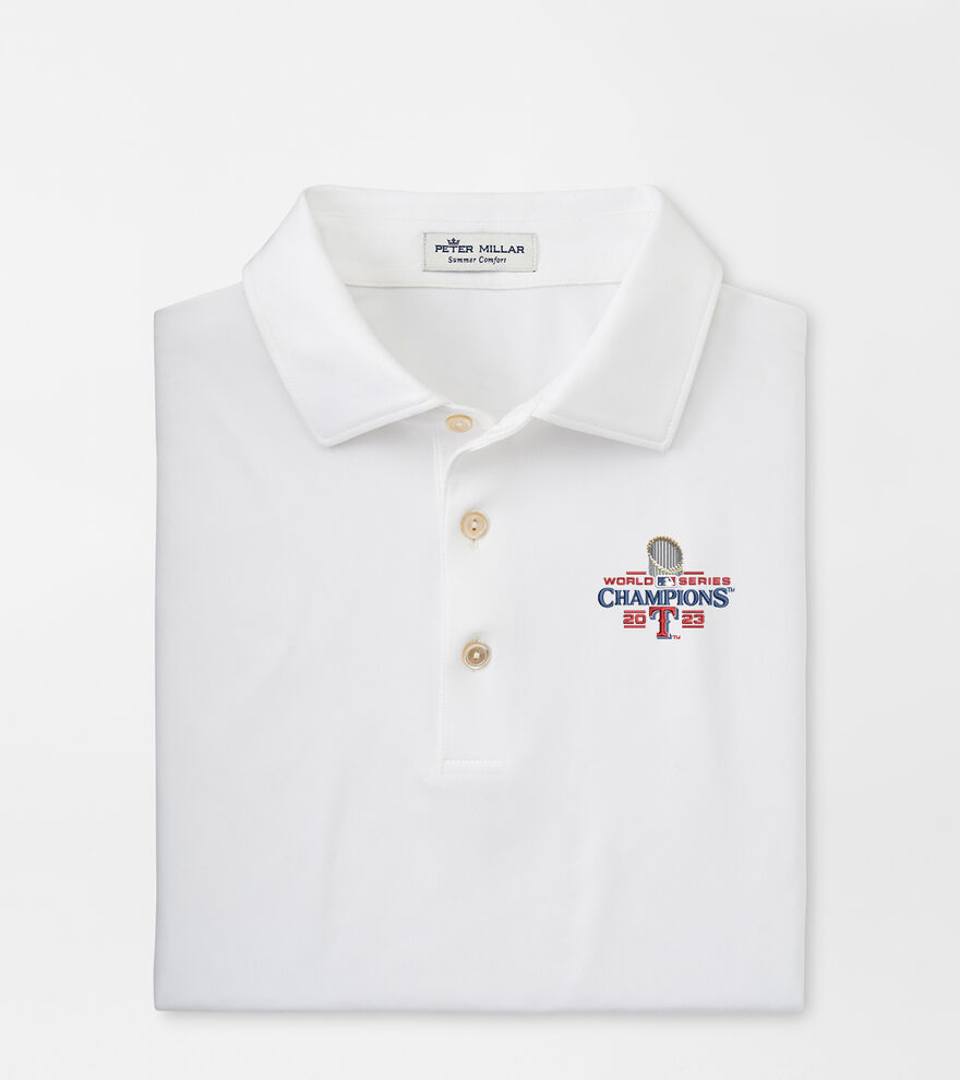Texas Rangers World Series Solid Performance Jersey Polo (Sean Self Collar) image number 1