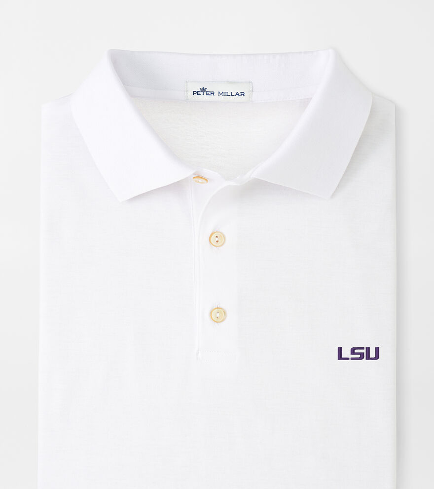 LSU Solid Cotton Polo image number 1