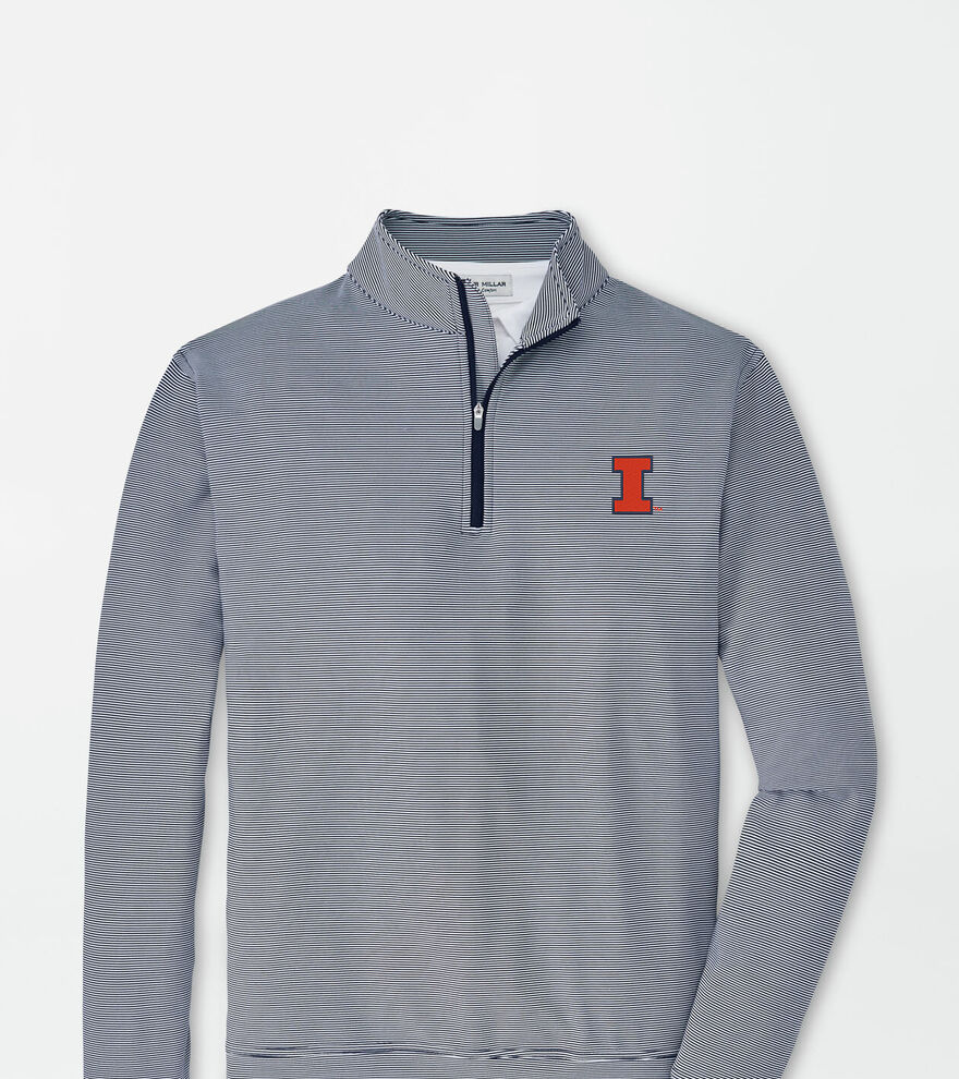 Illinois Perth Sugar Stripe Performance Quarter-Zip image number 1