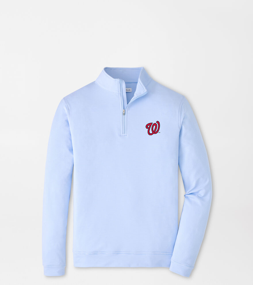 Washington Nationals Perth Sugar Stripe Performance Quarter-Zip image number 1