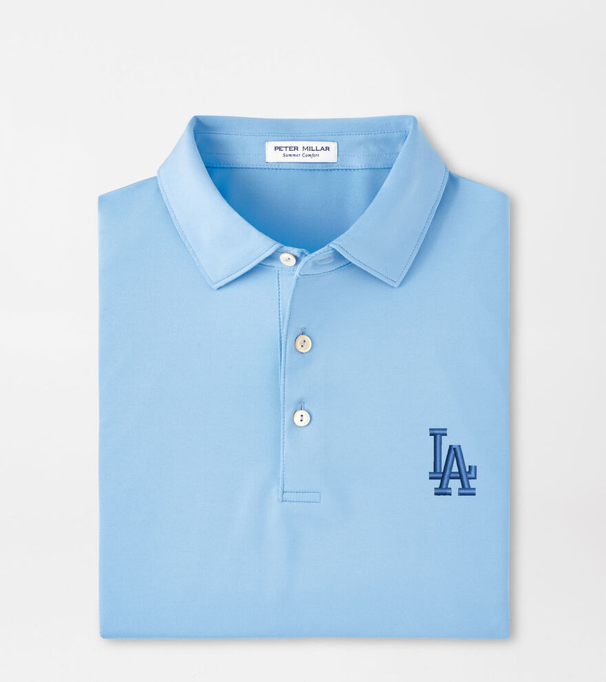 Los Angeles Dodgers Solid Performance Jersey Polo image number 1