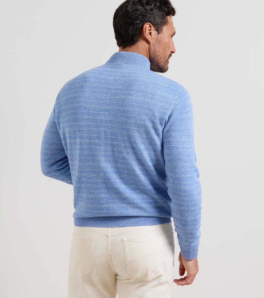 Saratoga Striped Quarter-Zip Sweater image number 3