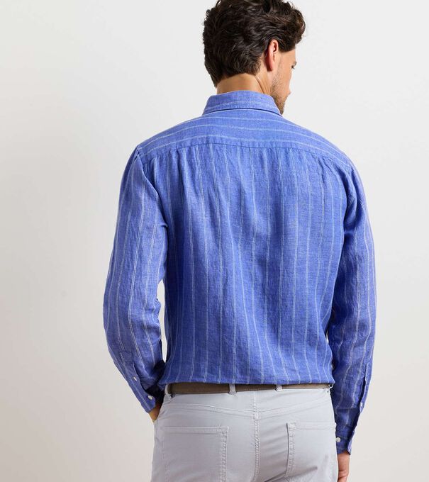 Astino Lino Pencil Stripe Sport Shirt - Alternate Image 1