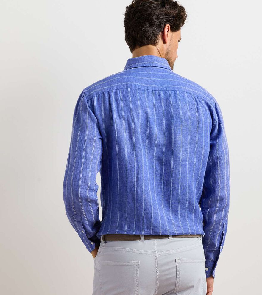 Astino Lino Pencil Stripe Sport Shirt image number 3