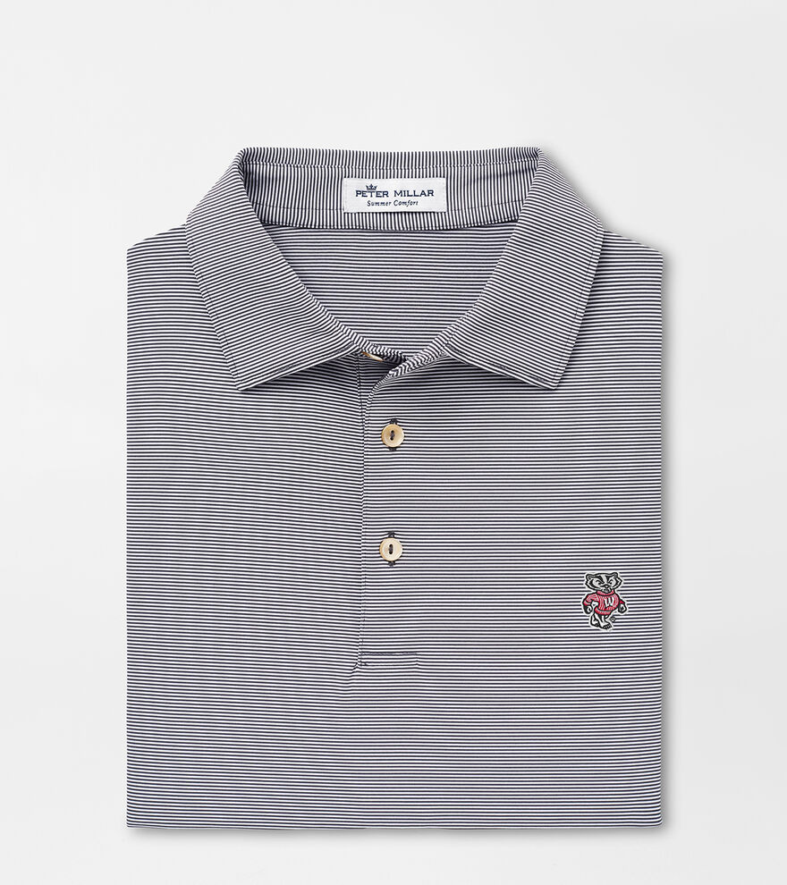 Wisconsin Badger Jubilee Stripe Performance Polo image number 1