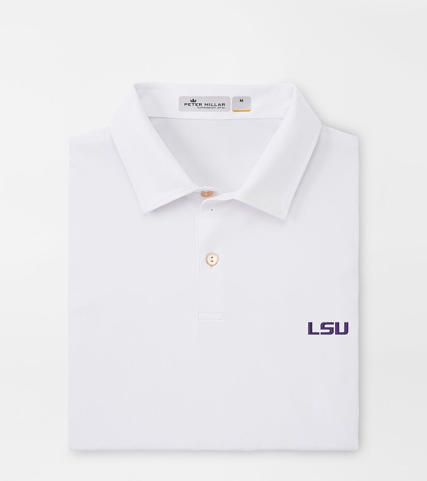LSU Featherweight Melange Polo image number 1