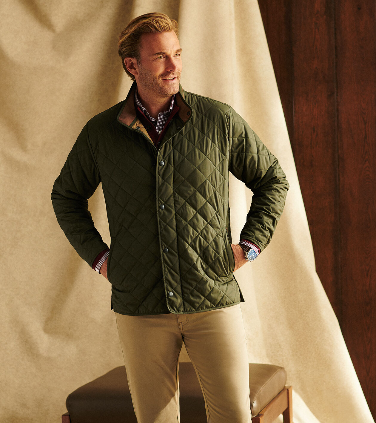 Peter millar suffolk car coat olive clearance