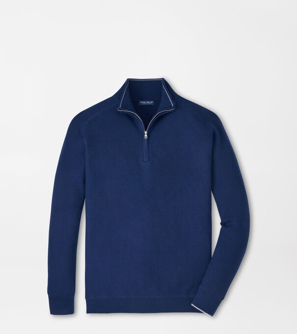 Voyager Cashmere-Silk Saddle Shoulder Quarter Zip
