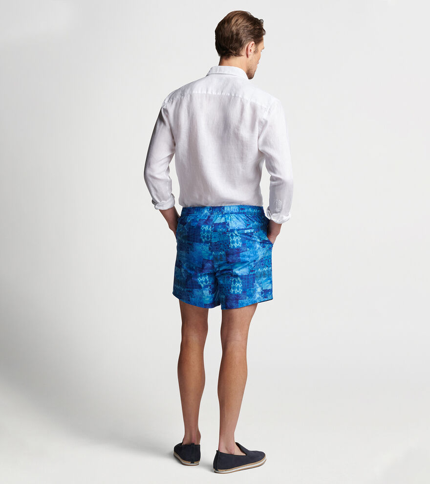 Shibori Patchwork Swim Trunk image number 3