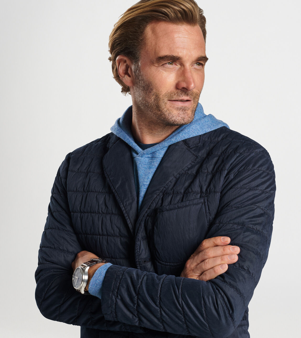 Quilted blazer on sale jacket mens