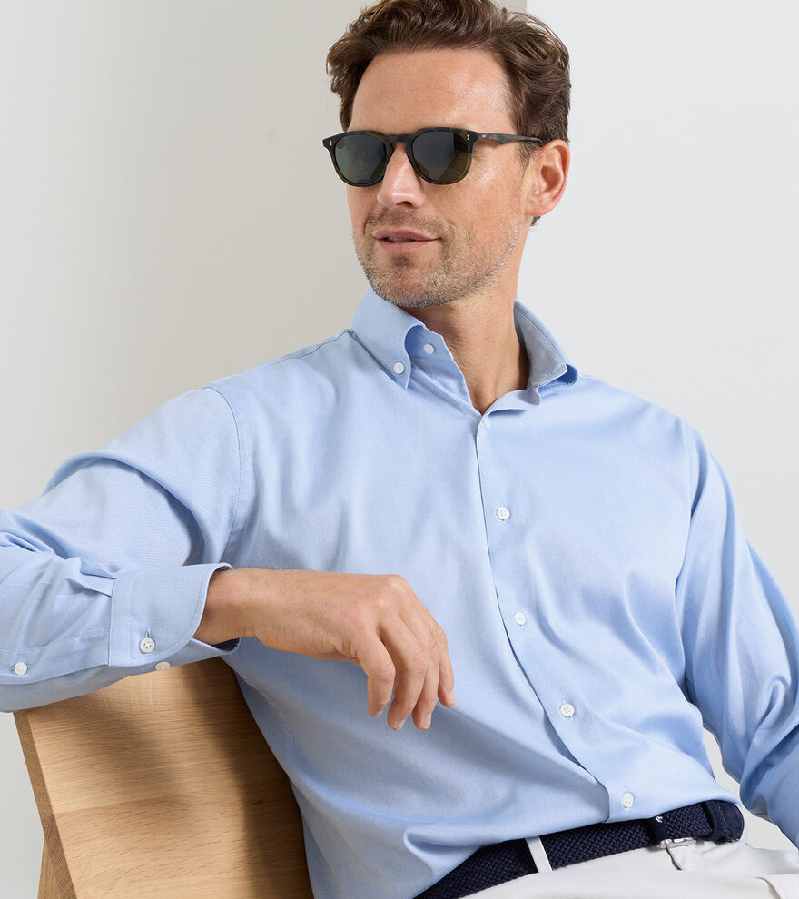 Campbell Perfect Pinpoint Cotton-Stretch Sport Shirt image number 4