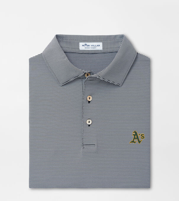 Oakland A's Jubilee Stripe Performance Polo