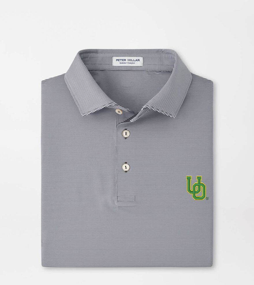 Oregon Vault Jubilee Stripe Performance Polo